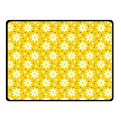 Daisy Dots Yellow Double Sided Fleece Blanket (small)  by snowwhitegirl