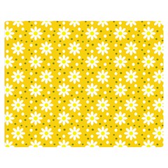 Daisy Dots Yellow Double Sided Flano Blanket (medium)  by snowwhitegirl