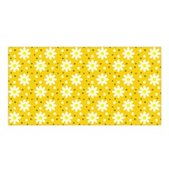 Daisy Dots Yellow Satin Shawl by snowwhitegirl