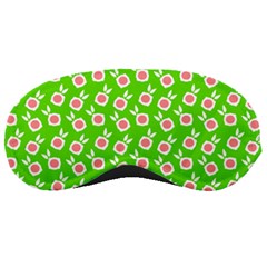 Square Flowers Green Sleeping Masks by snowwhitegirl