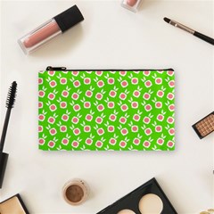 Square Flowers Green Cosmetic Bag (small)  by snowwhitegirl