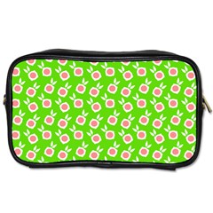 Square Flowers Green Toiletries Bags by snowwhitegirl