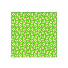 Square Flowers Green Satin Bandana Scarf by snowwhitegirl