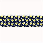 Square Flowers Navy Blue Large Bar Mats 32 x8.5  Bar Mat