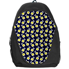 Square Flowers Navy Blue Backpack Bag by snowwhitegirl