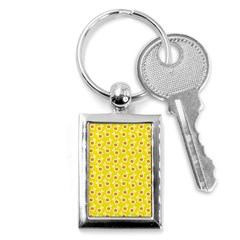 Square Flowers Yellow Key Chains (rectangle)  by snowwhitegirl