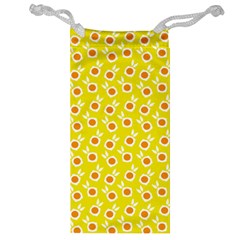 Square Flowers Yellow Jewelry Bag by snowwhitegirl