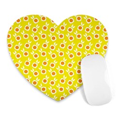 Square Flowers Yellow Heart Mousepads by snowwhitegirl