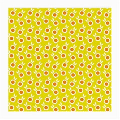 Square Flowers Yellow Medium Glasses Cloth by snowwhitegirl