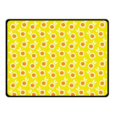 Square Flowers Yellow Fleece Blanket (small) by snowwhitegirl