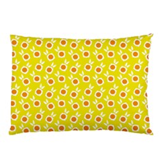 Square Flowers Yellow Pillow Case (two Sides) by snowwhitegirl