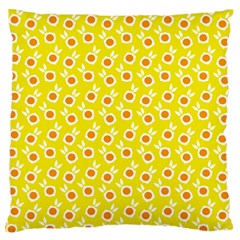 Square Flowers Yellow Standard Flano Cushion Case (two Sides) by snowwhitegirl