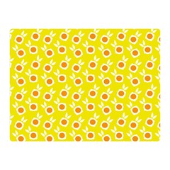 Square Flowers Yellow Double Sided Flano Blanket (mini)  by snowwhitegirl