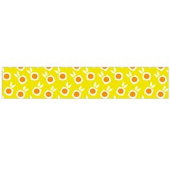 Square Flowers Yellow Large Flano Scarf 