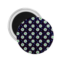 Daisy Dots Navy Blue 2.25  Magnets