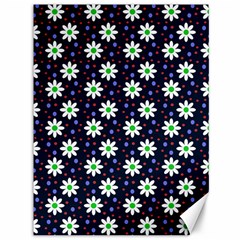 Daisy Dots Navy Blue Canvas 36  X 48   by snowwhitegirl