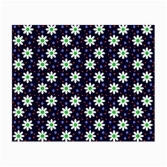 Daisy Dots Navy Blue Small Glasses Cloth (2-side) by snowwhitegirl