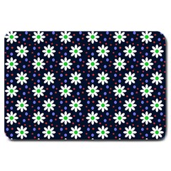 Daisy Dots Navy Blue Large Doormat 