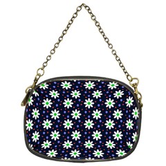 Daisy Dots Navy Blue Chain Purses (One Side) 