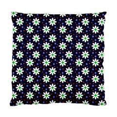 Daisy Dots Navy Blue Standard Cushion Case (One Side)