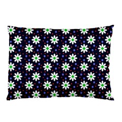 Daisy Dots Navy Blue Pillow Case