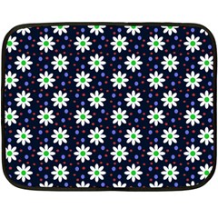 Daisy Dots Navy Blue Fleece Blanket (mini) by snowwhitegirl