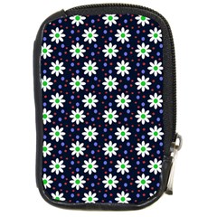 Daisy Dots Navy Blue Compact Camera Cases by snowwhitegirl