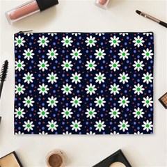 Daisy Dots Navy Blue Cosmetic Bag (XL)