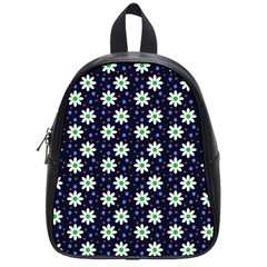 Daisy Dots Navy Blue School Bag (Small)