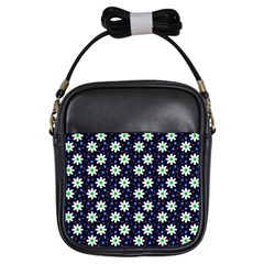 Daisy Dots Navy Blue Girls Sling Bags