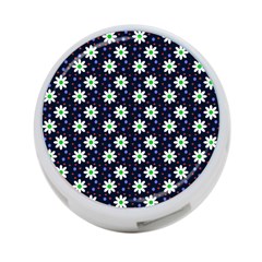 Daisy Dots Navy Blue 4-Port USB Hub (One Side)