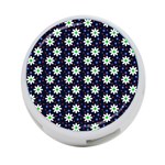 Daisy Dots Navy Blue 4-Port USB Hub (Two Sides)  Front