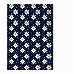 Daisy Dots Navy Blue Small Garden Flag (Two Sides)