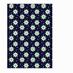 Daisy Dots Navy Blue Large Garden Flag (Two Sides)