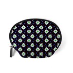 Daisy Dots Navy Blue Accessory Pouches (Small)  Back