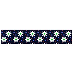 Daisy Dots Navy Blue Small Flano Scarf by snowwhitegirl