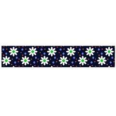 Daisy Dots Navy Blue Large Flano Scarf 