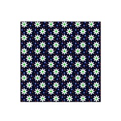 Daisy Dots Navy Blue Satin Bandana Scarf