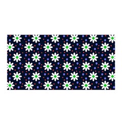 Daisy Dots Navy Blue Satin Wrap by snowwhitegirl