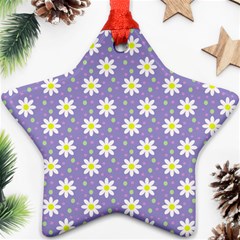 Daisy Dots Violet Ornament (star) by snowwhitegirl