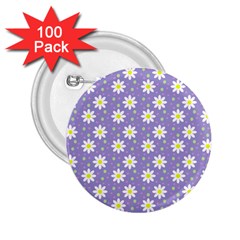 Daisy Dots Violet 2 25  Buttons (100 Pack)  by snowwhitegirl