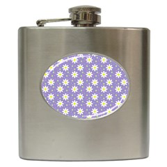 Daisy Dots Violet Hip Flask (6 Oz) by snowwhitegirl