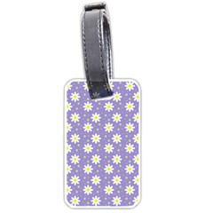 Daisy Dots Violet Luggage Tags (one Side)  by snowwhitegirl