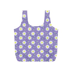 Daisy Dots Violet Full Print Recycle Bags (s)  by snowwhitegirl