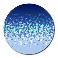 Blue Disintegrate Round Mousepads by jumpercat