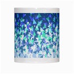 Blue Disintegrate White Mugs Center