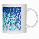 Blue Disintegrate White Mugs Right