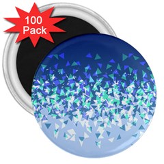 Blue Disintegrate 3  Magnets (100 Pack) by jumpercat