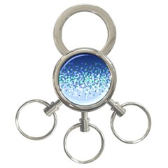 Blue Disintegrate 3-ring Key Chains by jumpercat