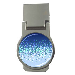 Blue Disintegrate Money Clips (round)  by jumpercat